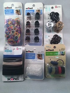 6 PAQUETES SURTIDOS DE ACCESORIOS PARA EL CABELLO SCUNCI ~ Ver fotos para artículos exactos. - Imagen 1 de 1