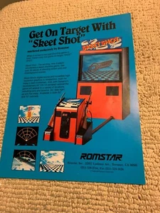 original 1992 11-8 1/4” Skeet Shot Romstar arcade video game FLYER AD - Picture 1 of 1