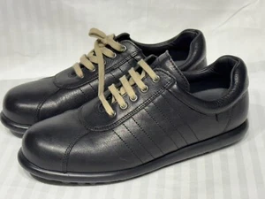 Mens Camper Shoes Pelotas Black Leather Camper Trainers Size 10.5 EUR 44 New - Picture 1 of 12