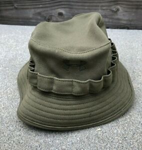 UNDER ARMOUR Vintage Cargo Green Logo Marine Tactical Packable Bucket Cap Hat