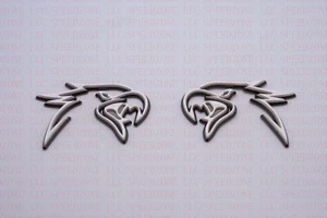 White Grey HELLHAWK Fits Jeep TrackHawk Grand Cherokee Emblem Badge - Picture 1 of 6