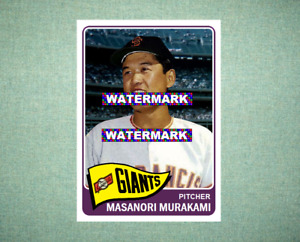 Masanori Murakami San Francisco Giants 1965 Style Custom Baseball Art Card