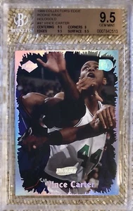 98-99 EDGE ROOKIE RAGE HOLOGOLD/50 VINCE CARTER RC BGS 9.5 POP 1 - Imagen 1 de 2