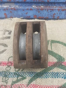 Antique Wooden Ships Pulley - Picture 1 of 7