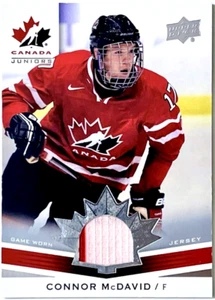 2014 Upper Deck Team Canada Juniors Connor McDavid Patch Variation #183 Oilers - Picture 1 of 2