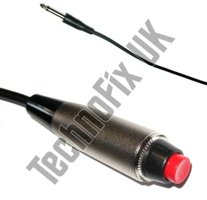 Ręczny przełącznik PTT, kabel prosty, do mikrofonu biurkowego / wysięgnika / zestawu słuchawkowego, gniazdo 1⁄4" - Zdjęcie 1 z 2
