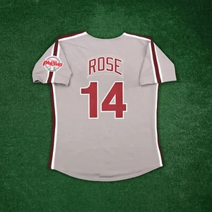 Pete Rose 1991 Philadelphia Phillies Cooperstown Men's Grey Road Jersey - Picture 1 of 6