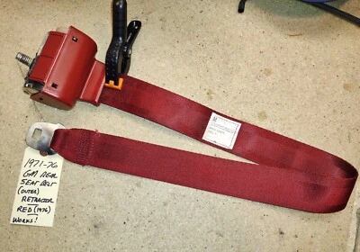 1971-1976 GM Cadillac Eldorado Rear Seat Belt Retractor *FIRETHORN / RED*  EC - Image 1 of 4