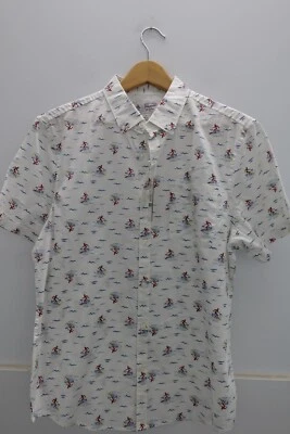 $89 NWT Men's Penguin Surfer Island Summer S/S Shirt Sz Large - Image 1 of 4