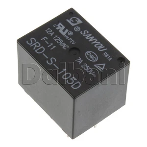 SRD-S-105D New Sanyou Sealed type 1 pole 5V DC Relay 12A 125VAC / 7A 250VAC - Picture 1 of 1