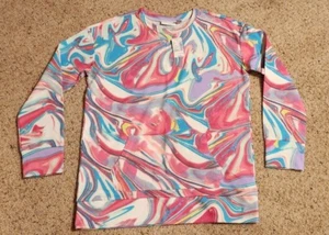 NEW Childrens Place Girls XXL 16 Neon Berry Swirl Print Fleece Pullover Top - Picture 1 of 4