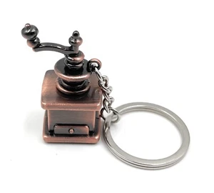 Llavero molinillo de café antiguo antiguo bronce llavero - Imagen 1 de 5