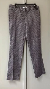 New York & Company Women’s Size 10 Gray Crosby Slim Leg Geometric Brocade New - Picture 1 of 23