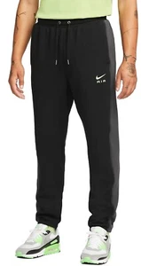 $90 Nike Sportswear Air French Terry Black Gray Pants Sz Men's Small DQ4202-011 - Picture 1 of 4