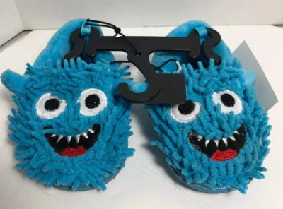 Toddler Slippers sz: 3 - New with Tags Blue Monster Skid Proof See Description - Image 1 of 4