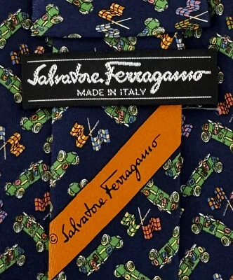 Corbata de seda Salvatore Ferragamo.  100% seda. Auténtico. Excelente estado. Foto 1 de 4