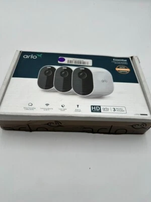 Arlo Essential Spotlight Wire-Free Security Camera - 3 Pk 1080p - NOB - Image 1 of 4