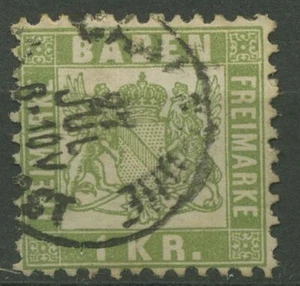 Baden 1868 1 crucero verde vivo 23 estampado - Imagen 1 de 1