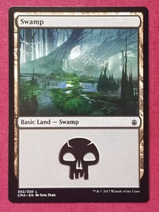 Magic The Gathering COMMANDER ANTHOLOGY CMA SWAMP 302 land card MTG - Picture 1 of 2