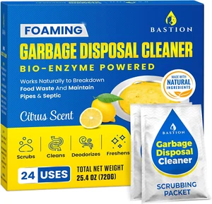 Garbage Disposal Cleaner and Deodorizer - 24-Count (1-Year Supply) Foaming Lemon - Picture 1 of 12