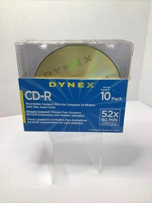10 Pack Dynex Recordable Compact Disc CD-R DX-10CDR New - Image 1 of 4