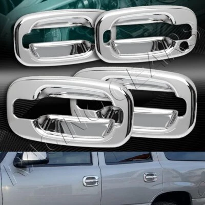 ESPEJO CROMO MANIJA PUERTA CUENCO TAPA 4 PIEZAS AJUSTE 02-06 CADILLAC ESCALADE EXT Foto 1 de 3