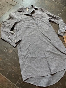 Levis For Target Women’s Striped Woven Sleep Shirt Pajama Shirt Top XS - Picture 1 of 10