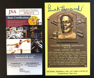 Buck Leonard Homestead Grays Negro Leagues Signed HOF Postcard Auto JSA 15 - Picture 1 of 2