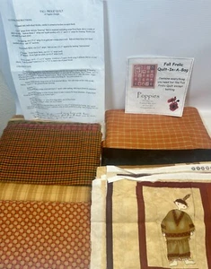 Moda~Sandy Gervais FALL FROLIC Quilt Kit W/Flannel Fabric & Pattern & BACKING - Picture 1 of 13