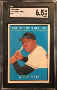 1961 Topps Baseball Card #482 WILLIE MAYS HOF M.V.P. NY Giants SGC 6.5 - Picture 1 of 2
