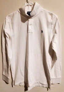 VTG Polo By Ralph Lauren Long Sleeve White Shirt With Blue Pony Boys XL 18/20  - Picture 1 of 24