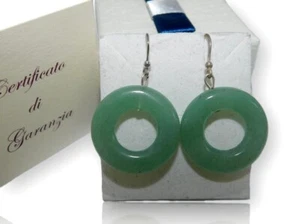 Orecchini per donna con Argento da 925 in cerchio pendenti di pietre e naturali - Picture 1 of 4