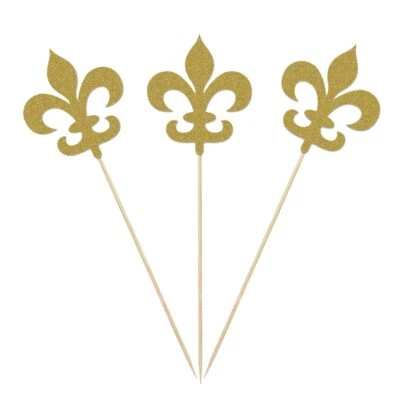 Золотые центральные палочки Mardi Gras упаковка 12 шт. столешница двусторонняя на день рождения... - Изображение 1 из 2
