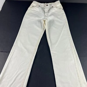 VTG 80s Levi's Girls 12 Reg 31333-3522 Slim Boot Cut Ankle Beige Polyester Pants - Picture 1 of 24