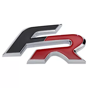 Seat FR Formula Racing Schriftzug Logo Emblem Rot Schwarz Chrom badge Leon Ibiza - Bild 1 von 1