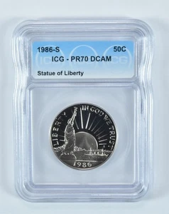 1986-S Statue Of Liberty Commemorative Half Dollar PR70 DCAM ICG *9564 - Picture 1 of 5