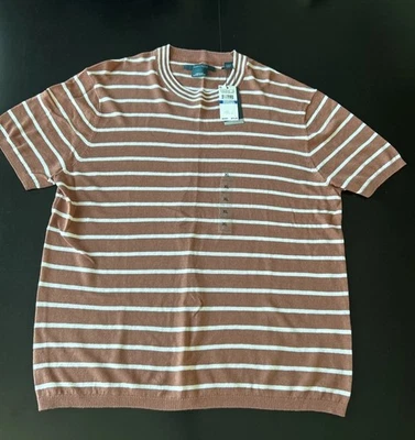 Perry Ellis Linen Blend Sweater Lightweight Mens XL Crewneck SS - Image 1 of 4