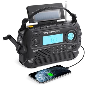 Voyager Pro KA600 Digital Solar Dynamo Hand Crank AM/FM/LW/SW & NOAA Weather ... - Picture 1 of 9