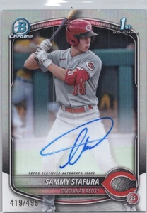 2025 Bowman #CPA-SS Sammy Stafura Chrome Prospects Autógrafos Refractor #/499 - Imagen 1 de 2