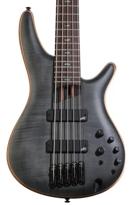 Bajo eléctrico Ibanez Premium SR1455DW 5 cuerdas - gris transparente plano, Foto 1 de 4