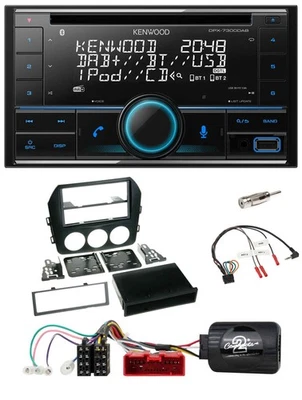 Kenwood CD 2DIN DAB USB Lenkrad Bluetooth Autoradio für Mazda MX 5 NC 09-15 schw - Bild 1 von 4