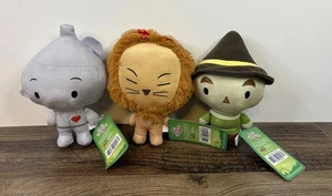 The Wizard Of Oz Scarecrow Tin Man Cowardly Lion 7” Plush Set Big Heads Tags - Picture 1 of 6