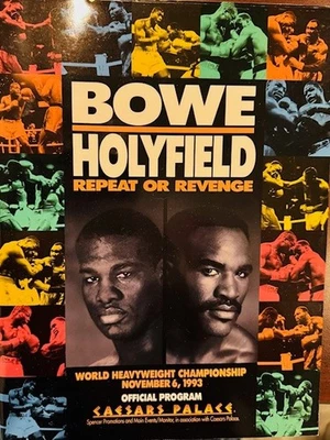 HOLYFIELD BOWE 2 1993 rematch boxing official fight program. Vintage. - Image 1 of 3