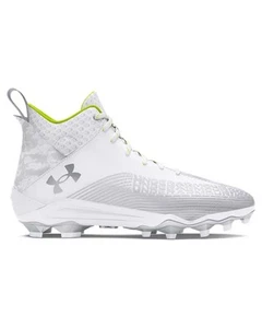 Under Armour Men's Hammer 2.0 Molded Football Cleats WHITE | SILVER SZ 12 - Picture 1 of 1