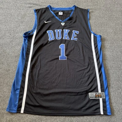 Camiseta deportiva de baloncesto Nike Elite DUKE Blue Devils #1 negra auténtica para hombre XXL Foto 1 de 4