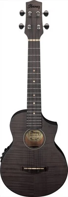 Ibanez Concert Size Electric Ukulele [Black Ice Flat] UEW12E-BIF - Image 1 of 4