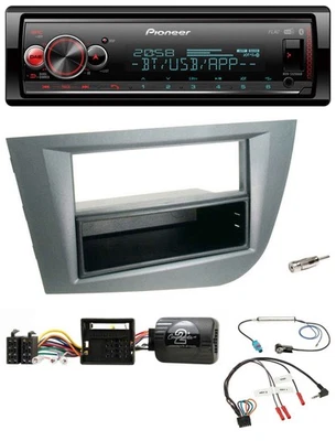 Pioneer Bluetooth USB Lenkrad DAB Autoradio für Seat Leon 2005-2010 dunkelgrau m - Bild 1 von 4