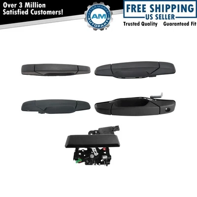 Conjunto de maçaneta externa dianteira e traseira para porta traseira e tampa traseira compatível com Chevrolet Avalanche 07-13 - Imagem 1 de 4