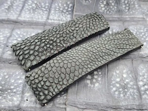 20 mm/16 mm gebürstetes Straußenbein Leder Uhrenarmband exotisches Leder - Bild 1 von 13