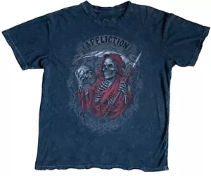 Vtg Affliction Grim Reaper Red Cloak Skull T-Shirt Mens Size XL Short Sleeve Y2K - Picture 1 of 7